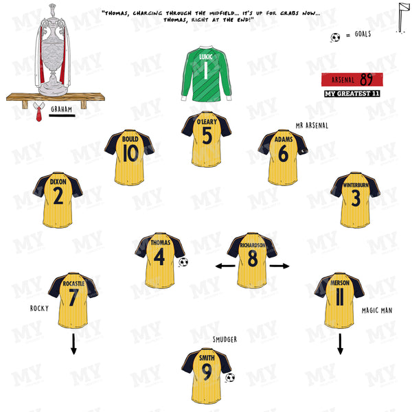 Arsenal 89 Team Print