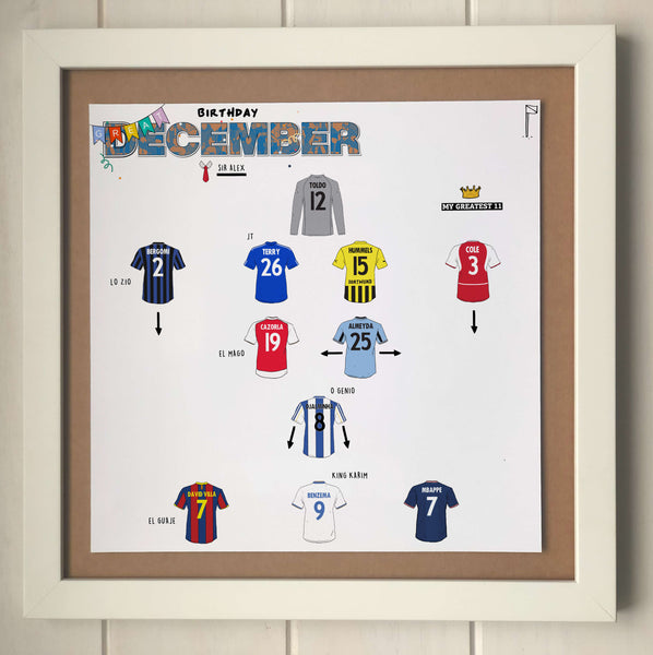 The Greatest XI: Born in December Print