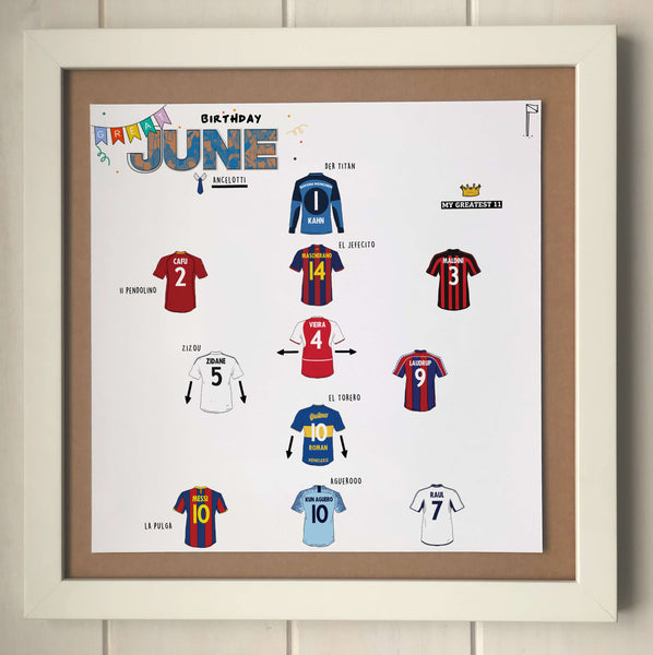 The Greatest XI: Born in June Print