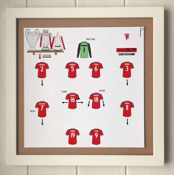 Man Utd 98/99 Team Print
