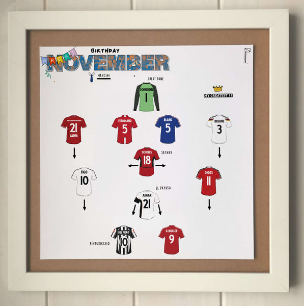 The Greatest XI: Born in November Print