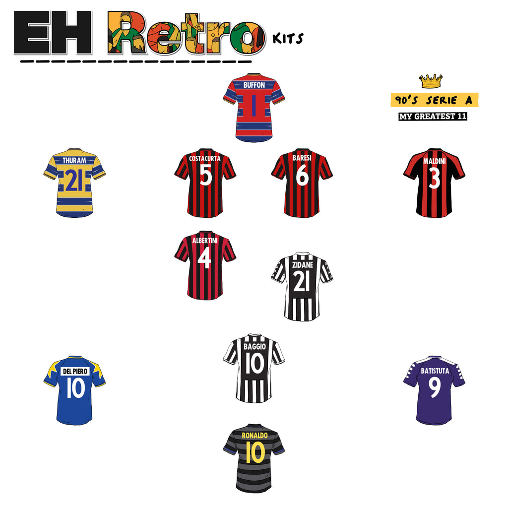 EH Retro Kits Ultimate Serie A 90s XI