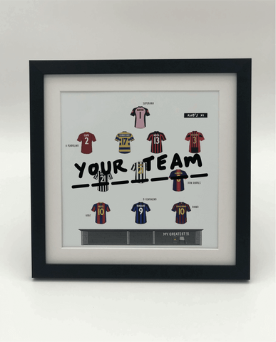 *UK Only* 11x11 Black Wooden Frame with Print