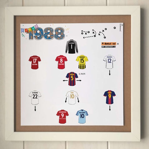 The Greatest Footballers Born in 1988 Team Print