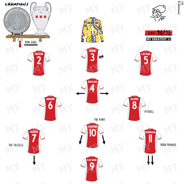 Ajax 94/95 Team Print