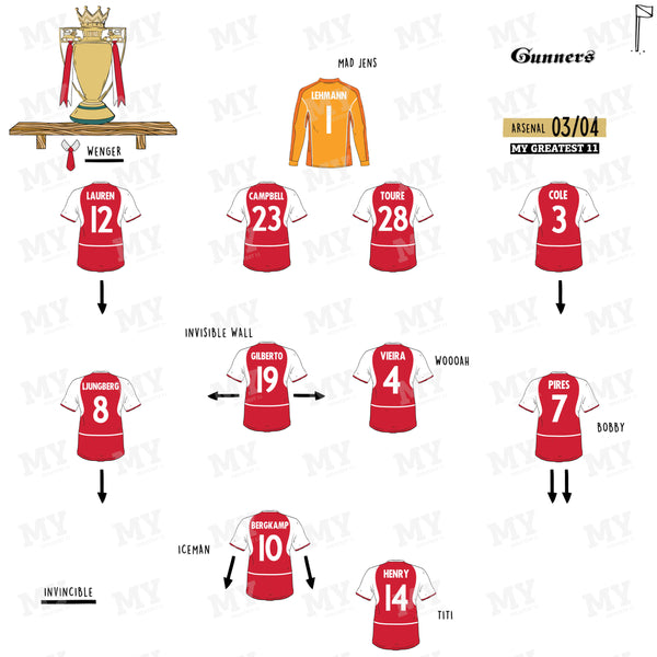 Arsenal 03/04 Team Print