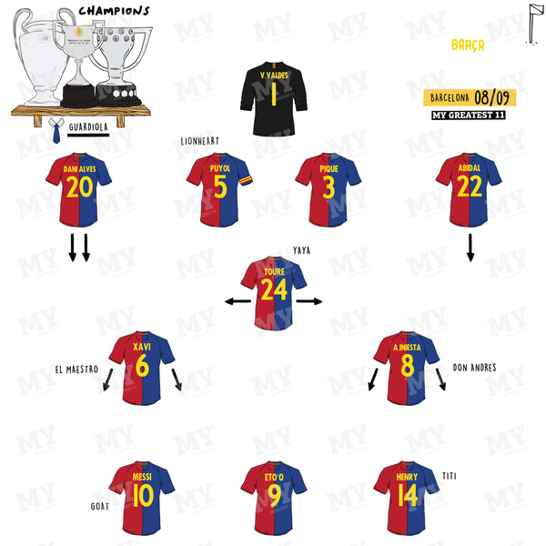 Barcelona 08/09 Team Print