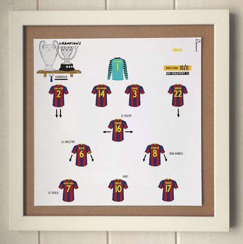 Barcelona 10/11 Team Print