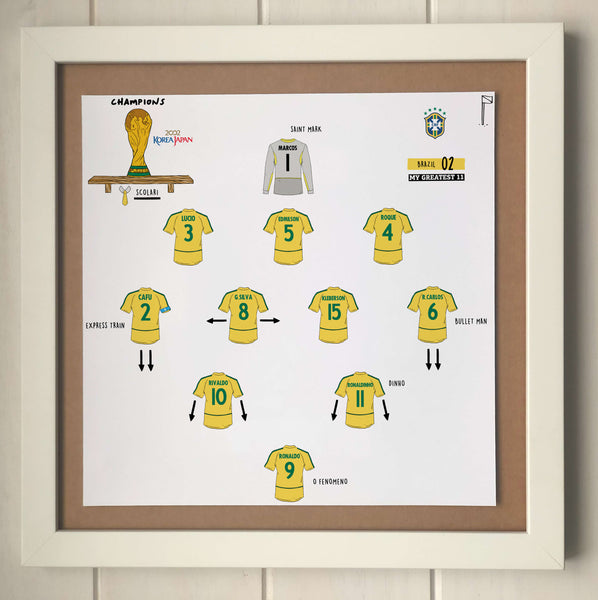 Brazil 2002 Team Print