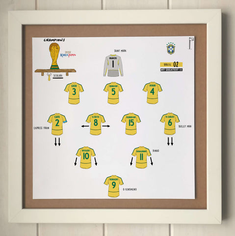 Brazil 2002 Team Print