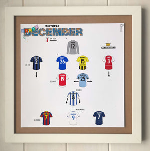 The Greatest Footballers Born in December Print