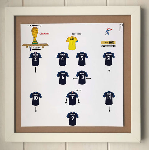 France 2018 Team Print