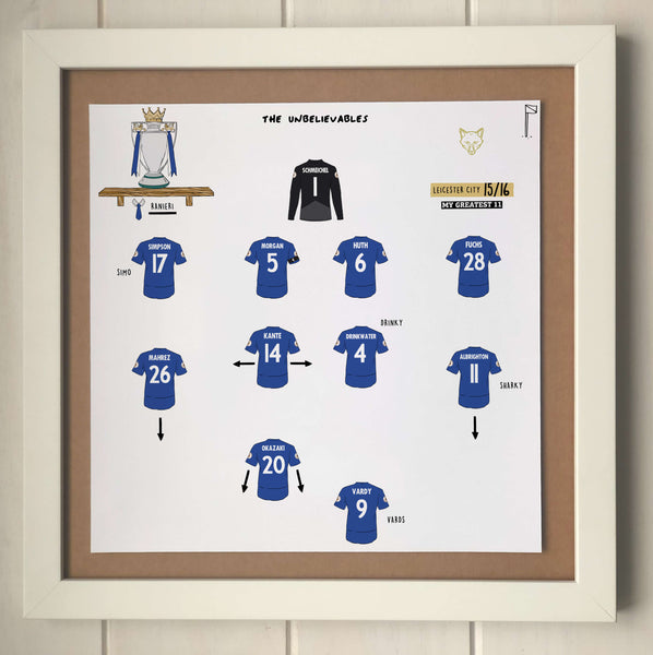 Leicester City 15/16 Team Print