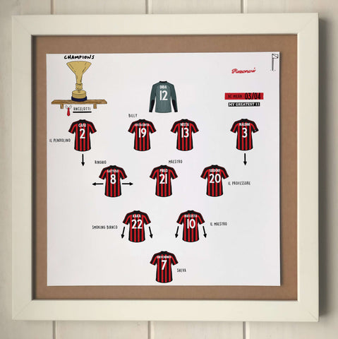 AC Milan 03/04 Team Print