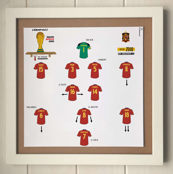 Spain 2010 Team Print