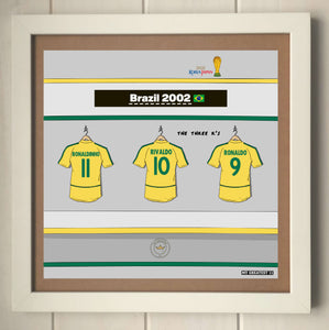 Ronaldinho, Rivaldo & Ronaldo 2002 World Cup Brazil Print