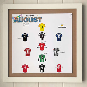 The Greatest Footballers Born in August Print