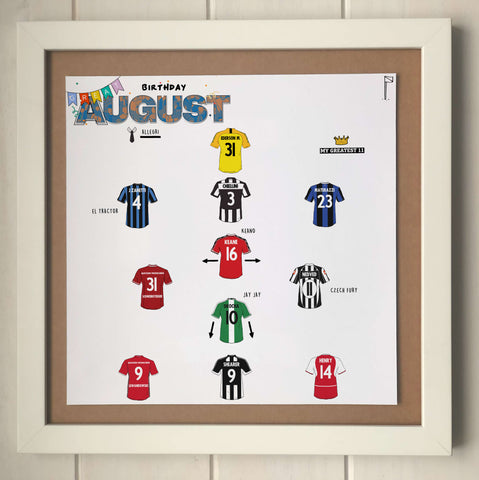 The Greatest Footballers Born in August Print