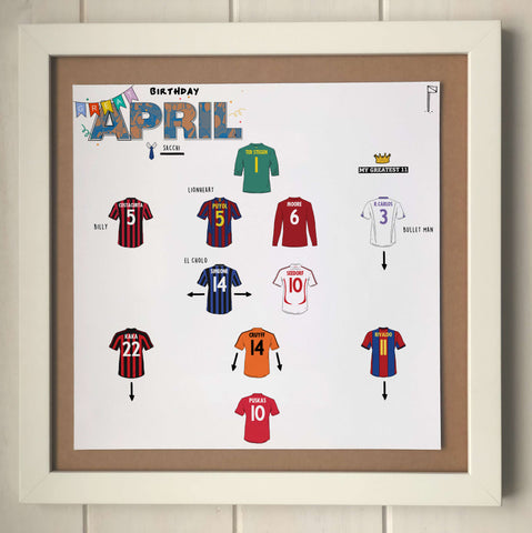 The Greatest Footballers Born in April Print
