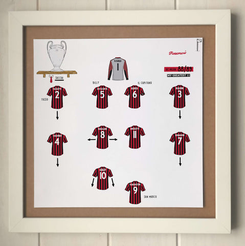 AC Milan 88/89 Team Print