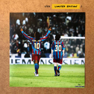 1/50 Limited Edition Ronaldinho & Messi 05/06 Print