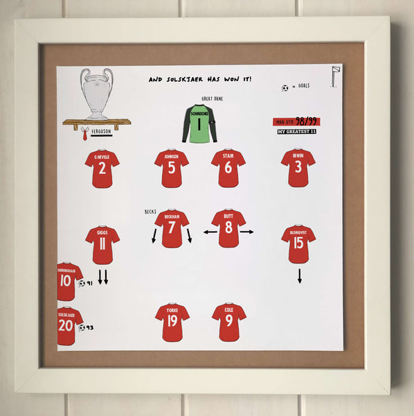 Man Utd 1999 Team Print