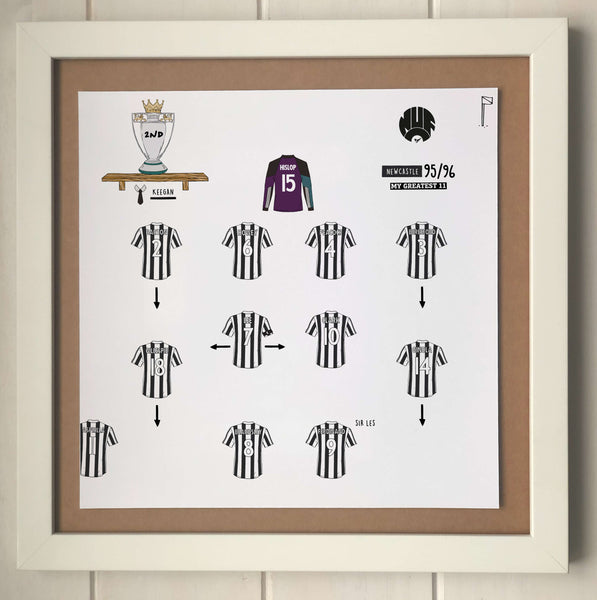 Newcastle Utd 95/96 Team Print