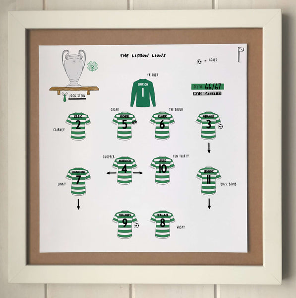 Celtic 66/67 Team Print
