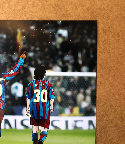 1/50 Limited Edition Ronaldinho & Messi 05/06 Print